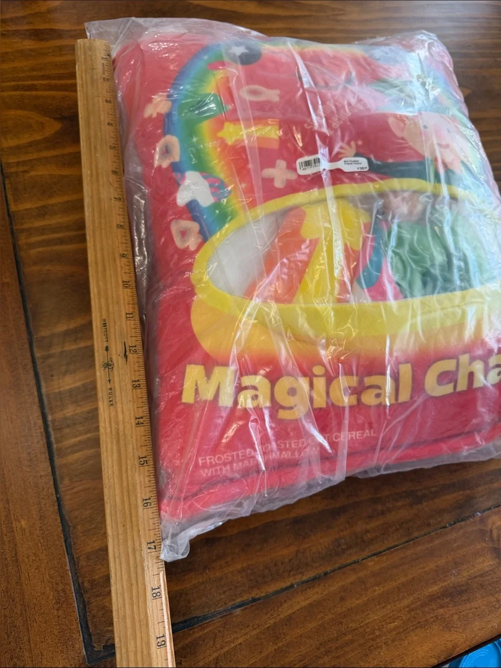 Kids Red Rainbow Plush Pillow - Magical Charms